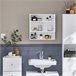 Armario de Pared con Espejo con 2 Puertas Estante BZR94-W SoBuy Blanco
