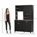 Alacena de Cocina Melamina de Madera, MDF HOMCOM, hogar - cocina 119 Negro