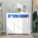 Aparador de panel de partículas con 2 puertas Blanco