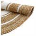 Acomoda Textil - Alfombra de Yute Ecológica de Fibra Natural. 80x80 Natural/ Blanco