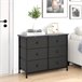 Max Home Cómoda 6 cajones de tela 80 Negro