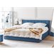 Beliani Cama con somier Poliéster DREUX 191x214 Azul
