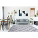 Alfombra MEFE moderna 8504 conducción flores Structural 180x270 Gris