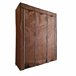 Armario Vestidor Tela Con Puertas Cremallera Nyana Home Marron
