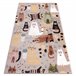 Alfombra FUN Kittens para niños gatos 140x190 Beige