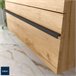 Mueble de baño BORN con perfil de tirador | Lavabo sobre encimera 80 Roble