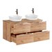 Conjunto mueble lavabo doble y columna April 120 Conjunto mueble lavabo doble y columna April 120 Blanco