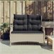 Banco De Jardín De 2 Plazas 112x84 Gris
