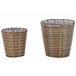 Beliani Conjunto de 2 macetas SARTI Marron