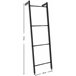 Toallero escalera Betti de 4 barras Negro
