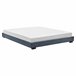 Corium Cama doble Masari con somier tapizado en piel sintética 186x214 Gris Oscuro