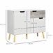 Aparador de Cocina Melamina de Madera, Pino HOMCOM 98 Gris