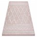 Alfombra ECO sisal BOHO MOROC Diamantes 22297 franjas 117x170 Rosa