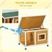 Casa para Perros Madera de Abeto PawHut Naranja