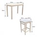 ARUBA Mesa de pie 4 plazas de acacia - cojines de arena Beige