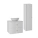 Conjunto de muebles con lavabo individual y columna Izae 60 Conjunto de muebles con lavabo individual y columna Izae 60 Blanco
