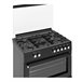 ALPHA Cocina de Gas VULCANO ELITE-90 Negro Mate. Encendido Automático, Wok, Ventilador y Temporizador. Negro