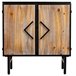 Aparador de metal y madera 2 puertas Negro