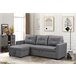 Sofá Cama Con Arcón y Chaise Longue Gris Claro