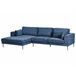 Beliani Sofá esquinero Poliéster FLAM Azul