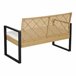 Conjunto de muebles de jardin Calciano 4 piezas ratán Natural