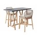 Beliani Conjunto bistro TALAMONE Gris/ Madera