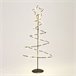 Árbol Navideño decorativo de Metal con Estrella con 46 Luces Negro