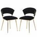 2 piezas, silla de comedor, silla de cocina, silla de salón Negro