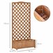 Jardinera con Enrejado Madera de Abeto Outsunny Marron