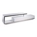 Mueble TV madera blanco y base acero cromado Blanco