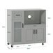 Aparador Cocina con Ruedas 3 Puertas y 1 cajón FSB78-HG SoBuy Gris Claro