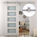 Kit Instalacion Puerta Corredera Acero Inoxidable HOMCOM 2 Plateado