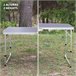 Aktive Mesa plegable regulable aluminio con 4 taburetes Gris