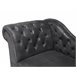 Beliani Chaise longue izquierdo Gamuza sintética NIMES Gris Oscuro