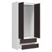 Armario 2 puertas 2 cajones Soren 90 Blanco/ Madera