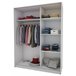 Armario ELEGANZA puertas correderas con espejo 150x195cm Blanco