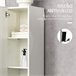 Armario de Baño Melamina de Madera, ABS kleankin, hogar - baño 30 Blanco