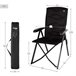 Aktive Silla plegable camping acolchada y reclinable Negro