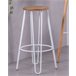 Taburete industrial en madera de fresno  - Lisbon Blanco