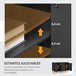 Aparador de Salón MDF, Metal HOMCOM, hogar - muebles de comedor Negro