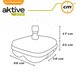 Base para sombrilla cuadrada antracita 33-48 mm Aktive Gris
