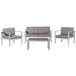 Beliani Conjunto de jardín Aluminio SALERNO Gris
