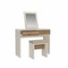 Tocador VERONA con 2 cajones, espejo y asiento Blanco