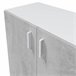 Armario multiusos 2 puertas efecto madera Gris