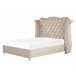 Beliani Cama con somier Terciopelo AYETTE 185x215 Beige