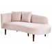 Beliani Chaise longue Terciopelo CHAUMONT Azul Marino