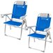 Aktive Pack 2 sillas playa plegables y multiposición asiento alto Azul