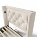 Cama individual de algodón con almacenaje 100x210 Beige