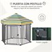 Parque para Mascotas Metal, Poliéster PawHut Negro