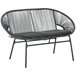 Silla de Ratán Acero, PE Negro